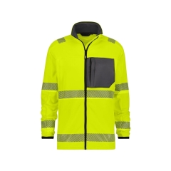 Veste polaire haute visibilité classe 2 zippée Jaune fluo/gris ciment – Dassy Camden