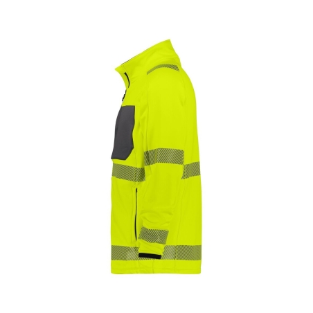 Veste polaire haute visibilité classe 2 zippée Jaune fluo/gris ciment – Dassy Camden