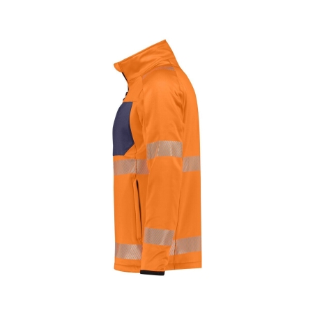 Veste polaire haute visibilité classe 2 zippée Orange fluo/marine – Dassy Camden