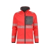 Veste polaire haute visibilité classe 2 zippée Rouge fluo/gris ciment – Dassy Camden