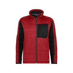 Veste de travail zippée en polyester recyclé multipoches Rouge/noir – Dassy Convex Next