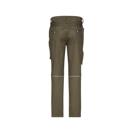 Pantalon de travail stretch multipoches coupe femme slim Kaki – Dassy Gaudi Flex women