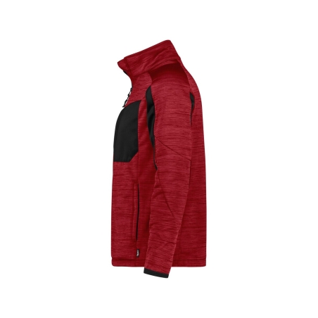 Veste de travail zippée en polyester recyclé multipoches Rouge/noir – Dassy Convex Next