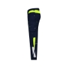 Pantalon de travail stretch multipoches avec genouillères Bleu nuit/jaune fluo coupe courte – Dassy Canton
