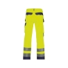 Pantalon de travail haute visibilité multi-poches Cordura Jaune fluo/marine coupe longue – Dassy Glasgow