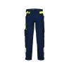 Pantalon de travail stretch multipoches avec genouillères Bleu nuit/jaune fluo – Dassy Canton