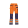 Pantalon de travail haute visibilité multi-poches Cordura Orange fluo/marine coupe longue – Dassy Glasgow
