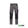 Pantalon peintre femme stretch multipoches genouillères Gris anthracite/noir – Dassy Dynax Women