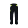 Pantalon de travail stretch multipoches avec genouillères Noir/jaune fluo – Dassy Canton
