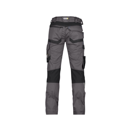 Pantalon peintre femme stretch multipoches genouillères Gris anthracite/noir – Dassy Dynax Women