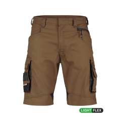 Bermuda de travail stretch multipoches Cordura Camel/gris anthracite – Dassy Cosmic