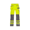 Pantalon de travail haute visibilité multi-poches Cordura Jaune fluo/gris ciment coupe courte – Dassy Glasgow