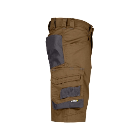 Bermuda de travail stretch multipoches Cordura Camel/gris anthracite – Dassy Cosmic