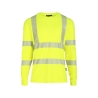 T-shirt haute visibilité manches longues tissu recyclé UPF 50+ Jaune fluo – Dassy Carterville