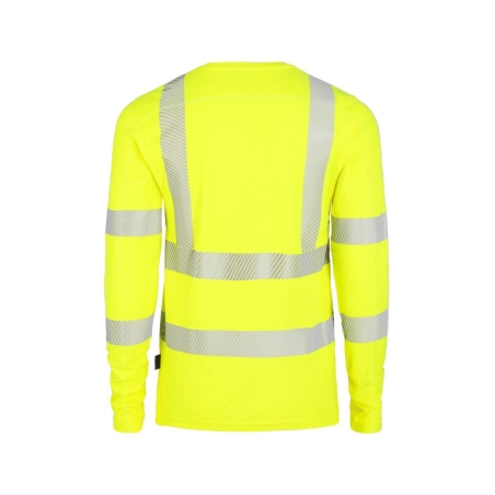 T-shirt haute visibilité manches longues tissu recyclé UPF 50+ Jaune fluo – Dassy Carterville