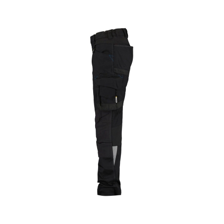 Pantalon peintre femme stretch multipoches genouillères Noir – Dassy Dynax Women