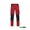 Pantalon peintre femme stretch multipoches genouillères Rouge/noir – Dassy Dynax Women