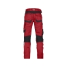 Pantalon peintre femme stretch multipoches genouillères Rouge/noir – Dassy Dynax Women