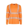T-shirt haute visibilité manches longues tissu recyclé UPF 50+ Orange fluo – Dassy Carterville