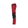 Pantalon peintre femme stretch multipoches genouillères Rouge/noir – Dassy Dynax Women