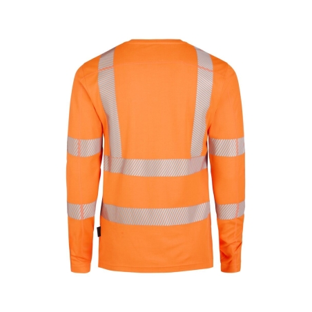 T-shirt haute visibilité manches longues tissu recyclé UPF 50+ Orange fluo – Dassy Carterville