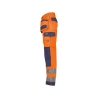 Pantalon de travail haute visibilité multi-poches Cordura Orange fluo/marine coupe courte – Dassy Glasgow