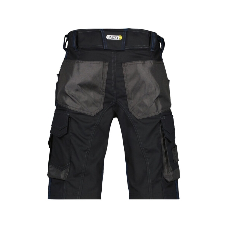 Bermuda de travail stretch multipoches Cordura Noir/gris anthracite – Dassy Cosmic