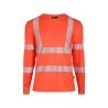 T-shirt haute visibilité manches longues anti-UV UPF 50+ classe 2 Rouge fluo – Dassy Carterville