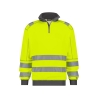 Sweat haute visibilité bandes réfléchissantes 280 g/m² Jaune fluo/gris ciment – Dassy Denver