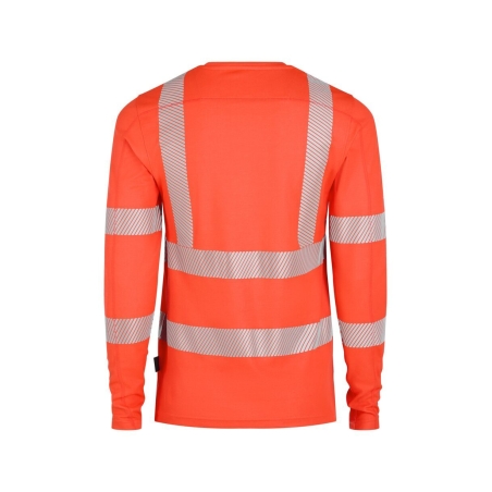 T-shirt haute visibilité manches longues anti-UV UPF 50+ classe 2 Rouge fluo – Dassy Carterville