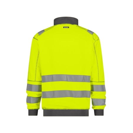 Sweat haute visibilité bandes réfléchissantes 280 g/m² Jaune fluo/gris ciment – Dassy Denver
