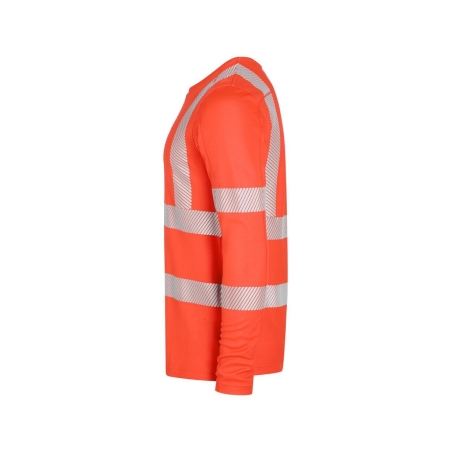 T-shirt haute visibilité manches longues anti-UV UPF 50+ classe 2 Rouge fluo – Dassy Carterville