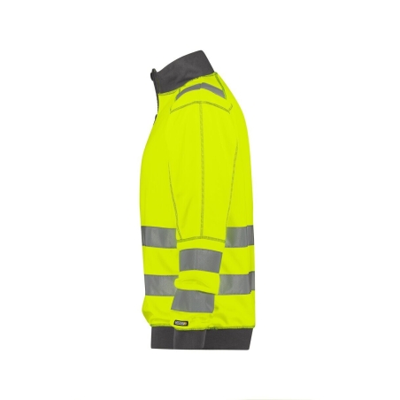 Sweat haute visibilité bandes réfléchissantes 280 g/m² Jaune fluo/gris ciment – Dassy Denver