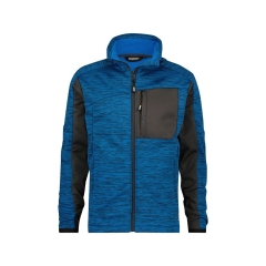 Veste intermédiaire polyester gamme Flex avec passe-pouce Bleu azur/gris anthracite – Dassy Convex
