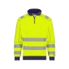 Sweat haute visibilité bandes réfléchissantes 280 g/m² Jaune fluo/marine – Dassy Denver