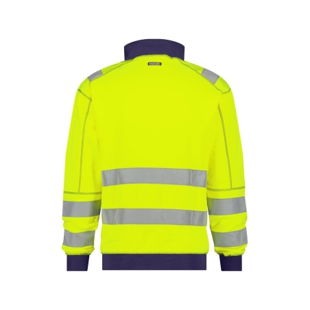 Sweat haute visibilité bandes réfléchissantes 280 g/m² Jaune fluo/marine – Dassy Denver