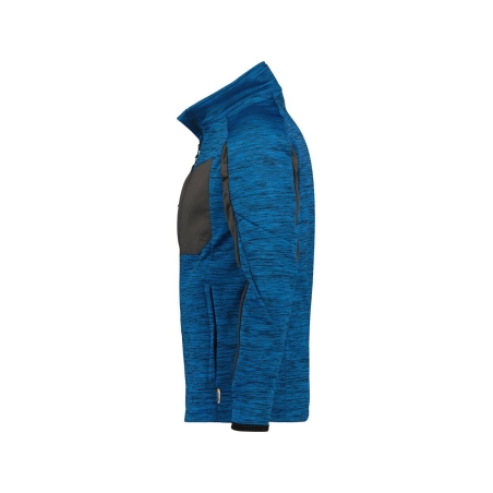 Veste intermédiaire polyester gamme Flex avec passe-pouce Bleu azur/gris anthracite – Dassy Convex