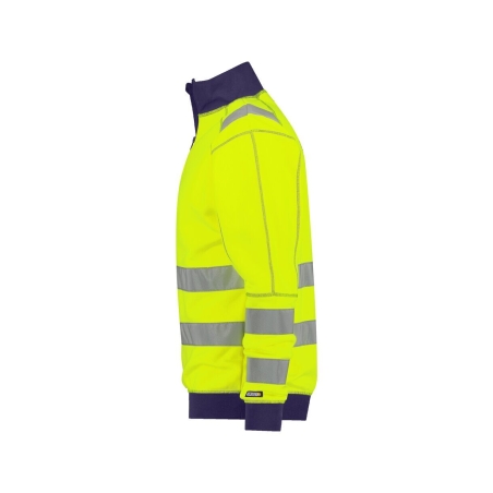 Sweat haute visibilité bandes réfléchissantes 280 g/m² Jaune fluo/marine – Dassy Denver