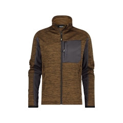 Veste intermédiaire polyester gamme Flex avec passe-pouce Camel/gris anthracite – Dassy Convex