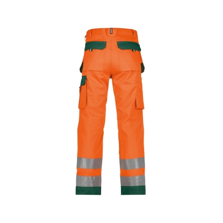 Pantalon de travail haute visibilité multi-poches Cordura Orange fluo/vert – Dassy Glasgow