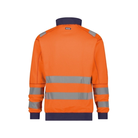 Sweat haute visibilité bandes réfléchissantes 280 g/m² Orange fluo/marine – Dassy Denver