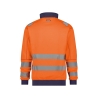 Sweat haute visibilité bandes réfléchissantes 280 g/m² Orange fluo/marine – Dassy Denver