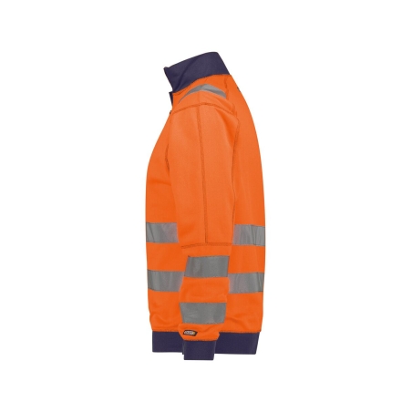 Sweat haute visibilité bandes réfléchissantes 280 g/m² Orange fluo/marine – Dassy Denver