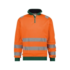 Sweat haute visibilité bandes réfléchissantes 280 g/m² Orange fluo/vert – Dassy Denver