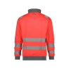 Sweat haute visibilité bandes réfléchissantes 280 g/m² Rouge fluo/gris ciment – Dassy Denver