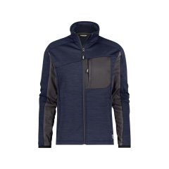 Veste intermédiaire polyester gamme Flex avec passe-pouce Bleu nuit/gris anthracite – Dassy Convex