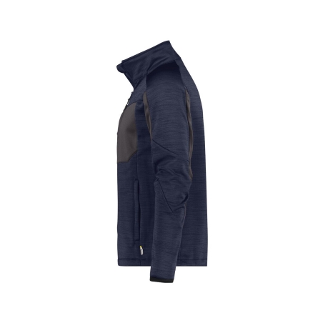 Veste intermédiaire polyester gamme Flex avec passe-pouce Bleu nuit/gris anthracite – Dassy Convex