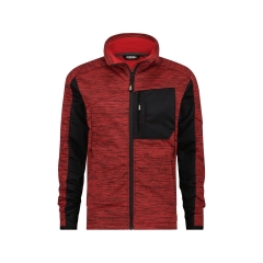 Veste intermédiaire polyester gamme Flex avec passe-pouce Rouge/noir – Dassy Convex