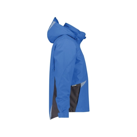 Veste de travail hiver imperméable respirante capuche amovible Bleu azur/gris anthracite – Dassy Hyper