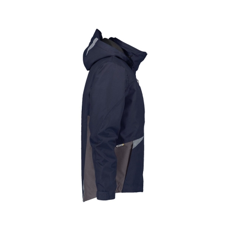 Veste de travail hiver imperméable respirante capuche amovible Bleu nuit/gris anthracite – Dassy Hyper